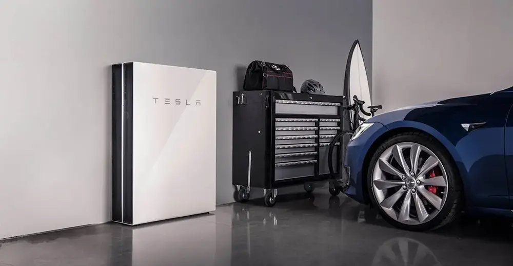 Tesla powerwall garage installation home