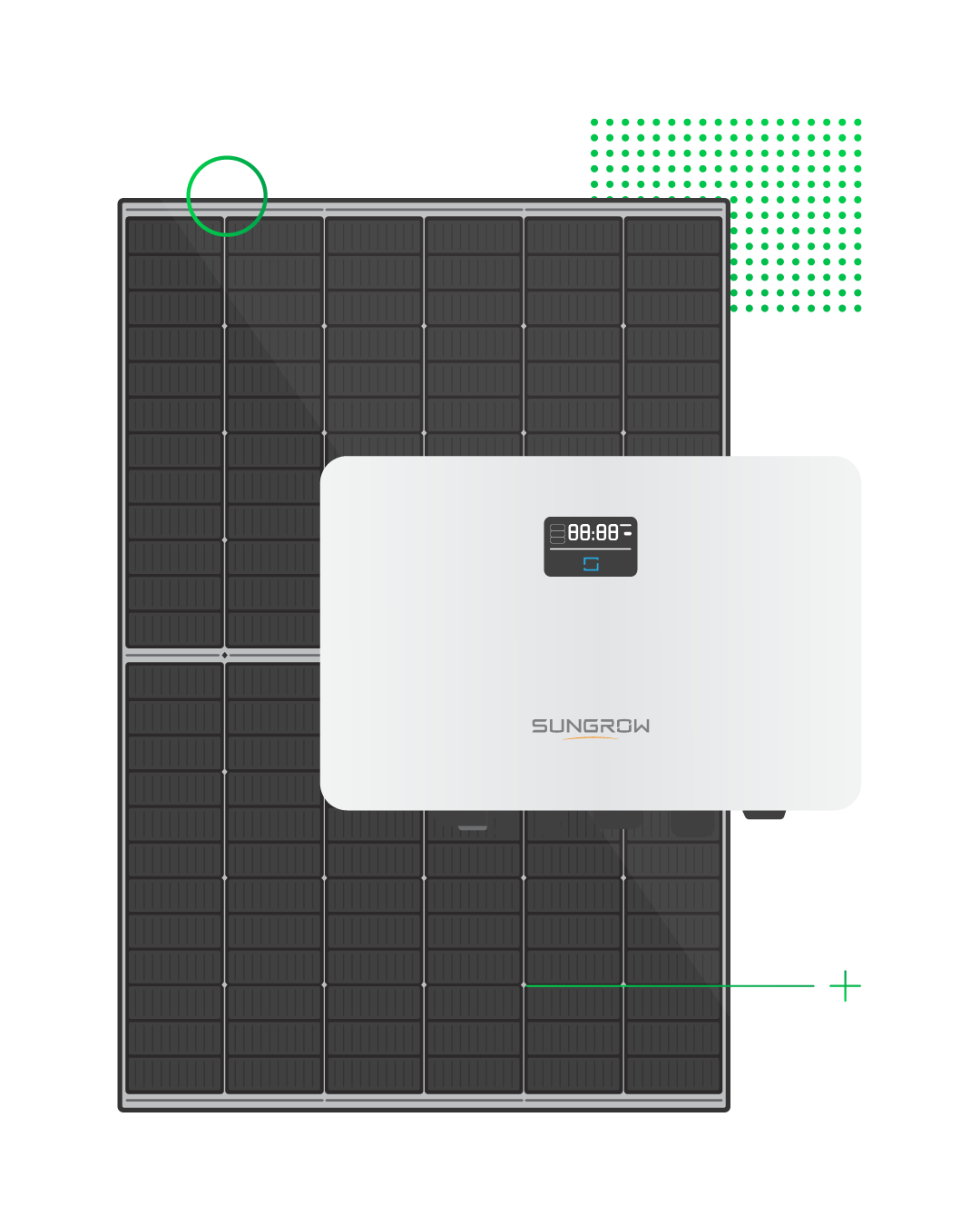 Solar and inverter icon Solar and inverter icon