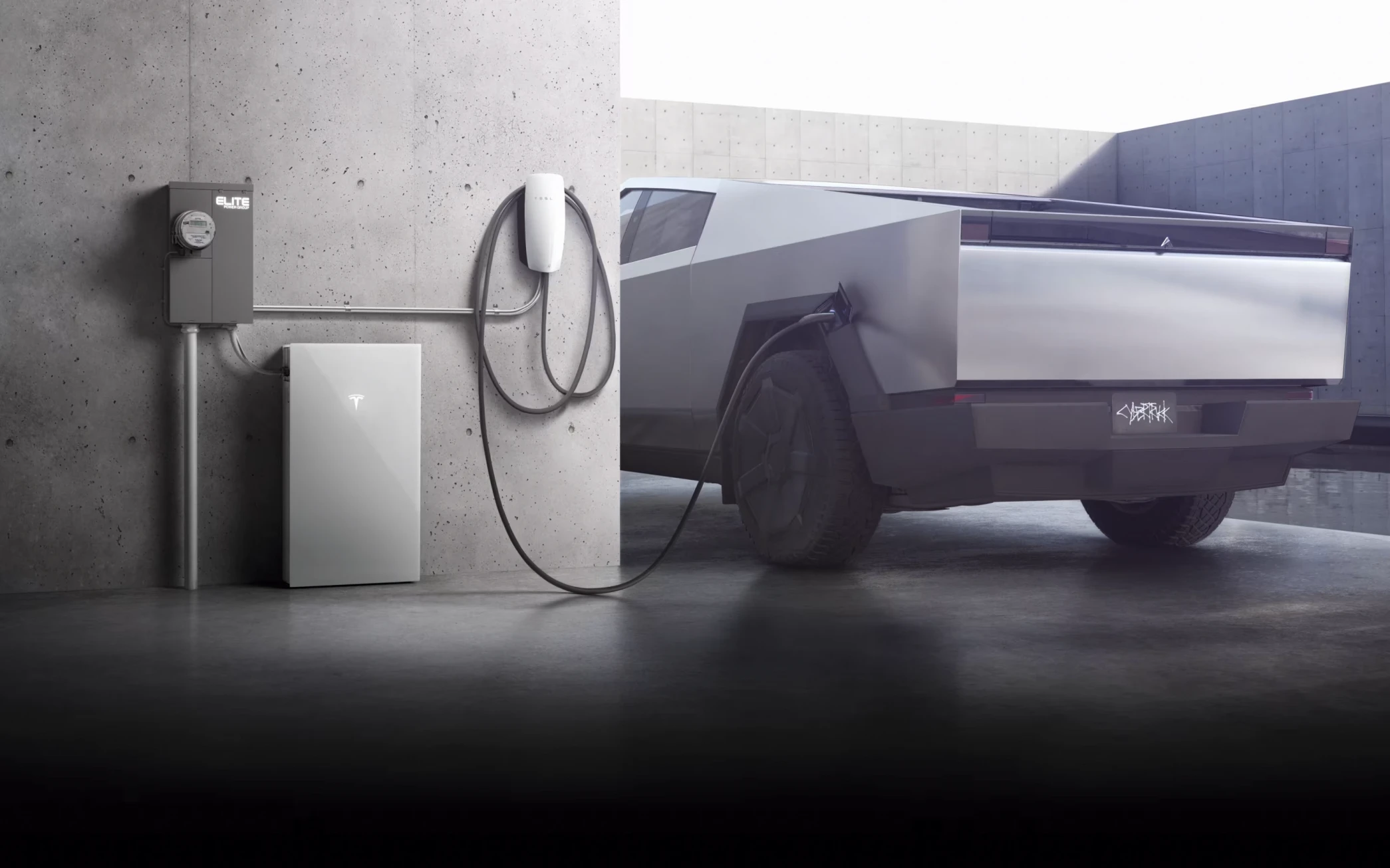 Tesla bi-directional charging cybertruck