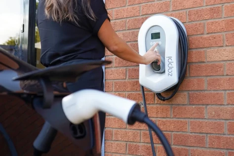 Zappi 22kw ev charger charging