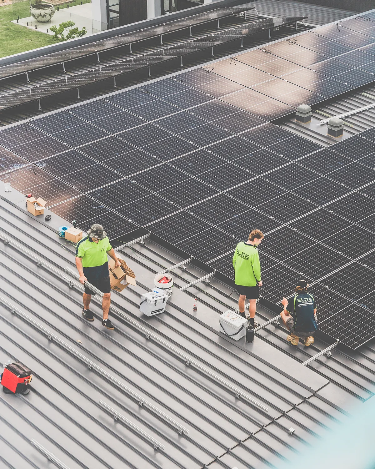 Solar installers for solar array