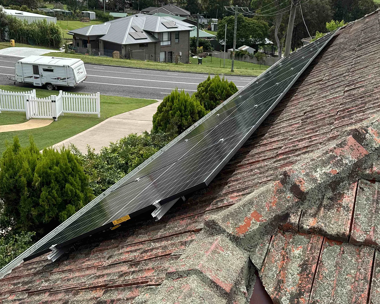 Solar array installation Trina solar panels