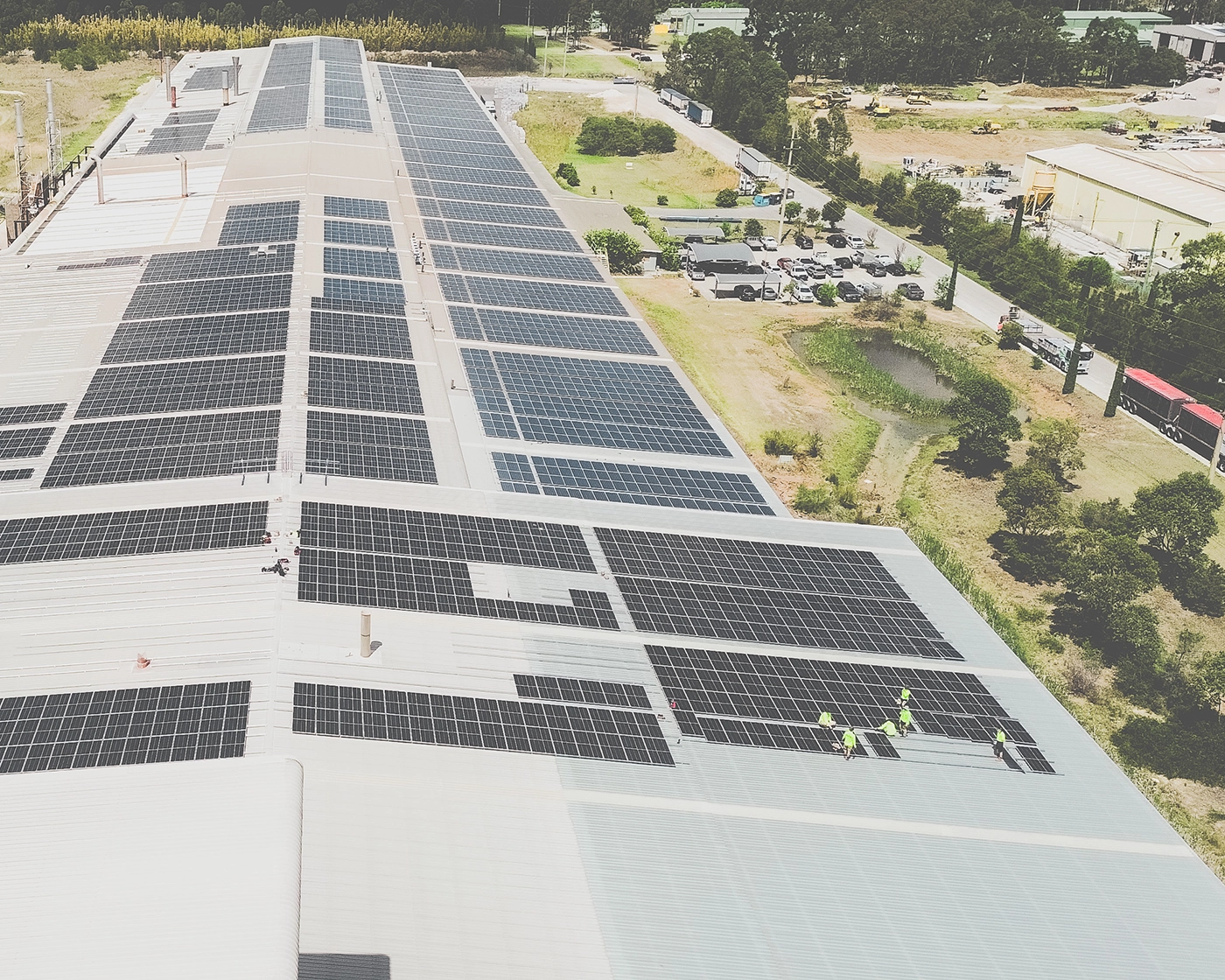 Commercial solar installation