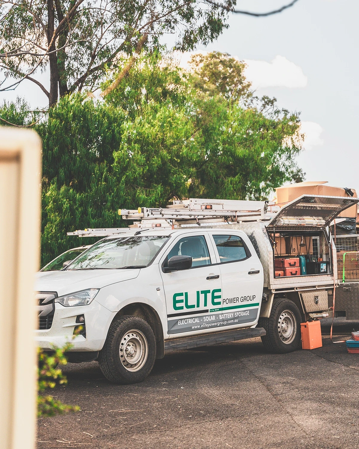 Commercial EV supercharger installation