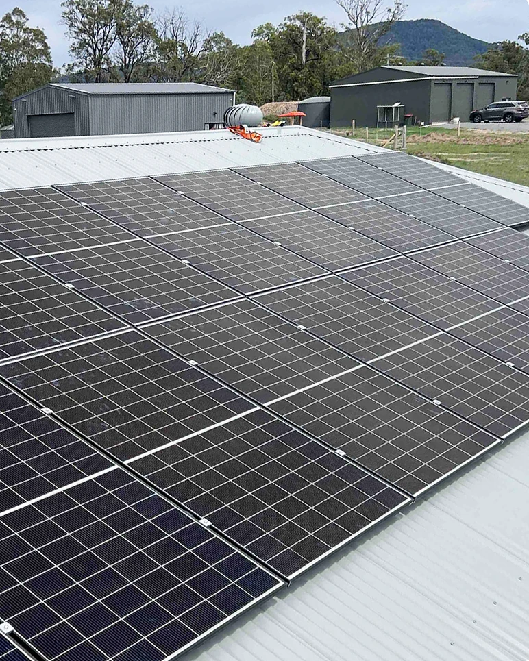 Roof solar power array