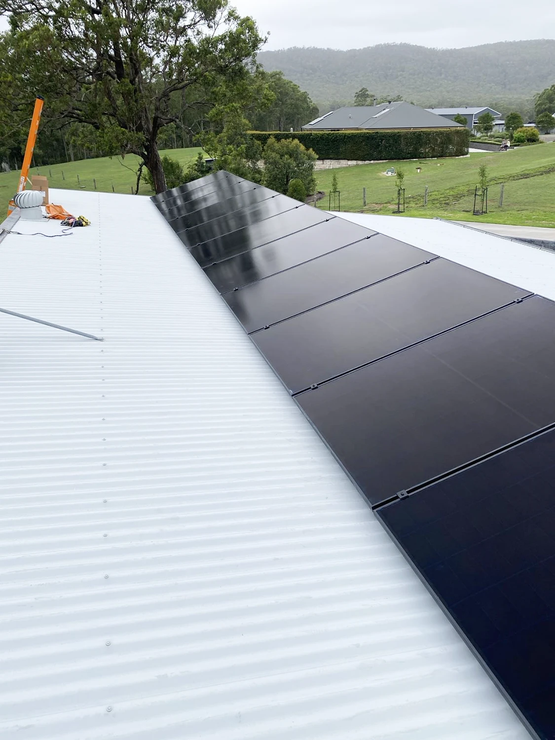 Tilted solar system install