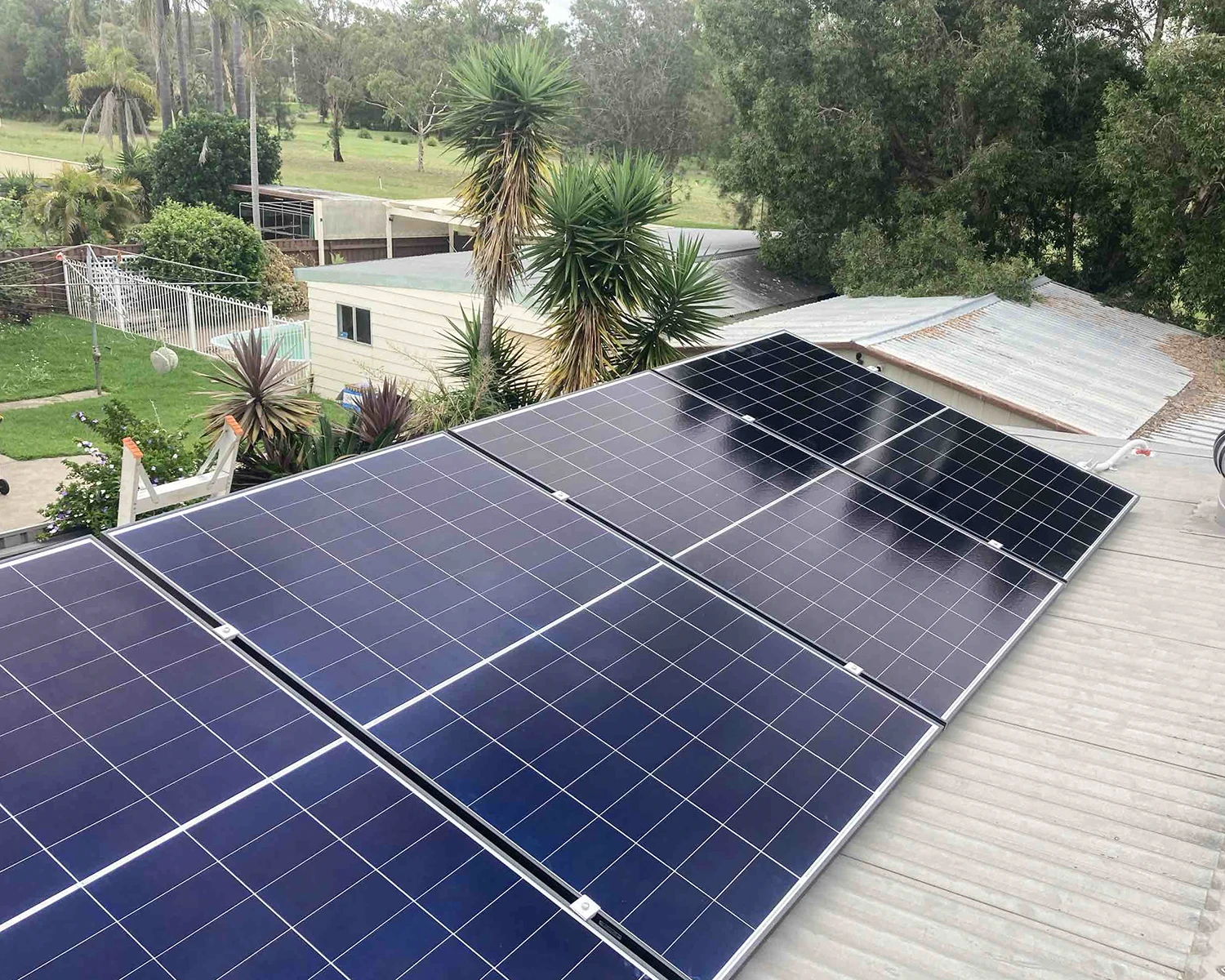 Solar panels on rooftop