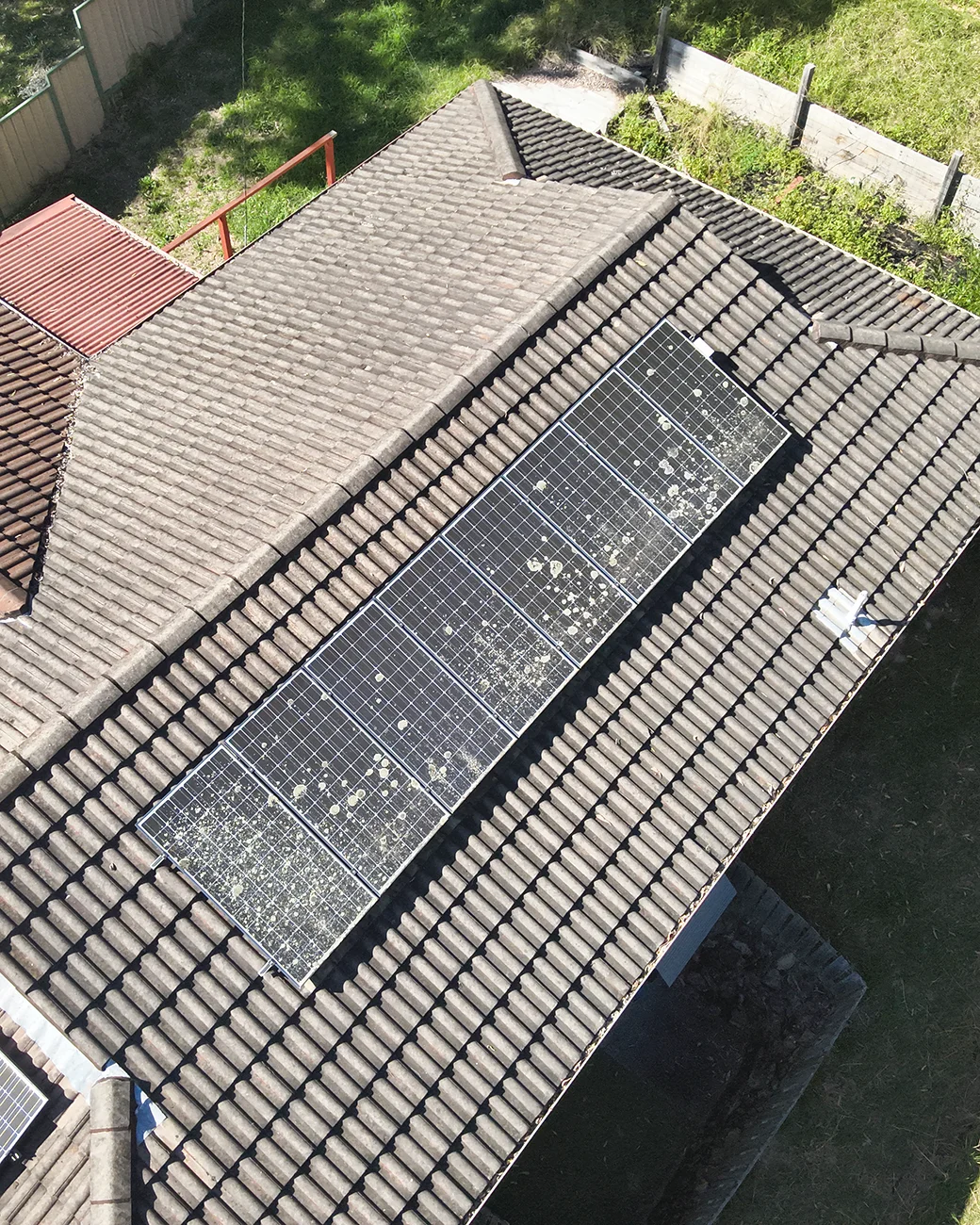 Dirty solar system during Health Check Dirty solar system during Health Check