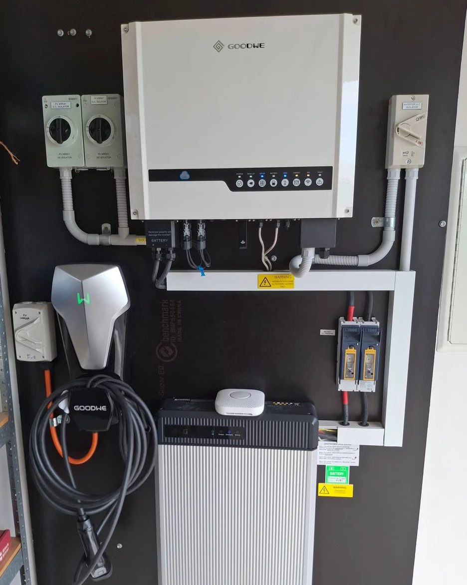 Solar battery ev charger setup