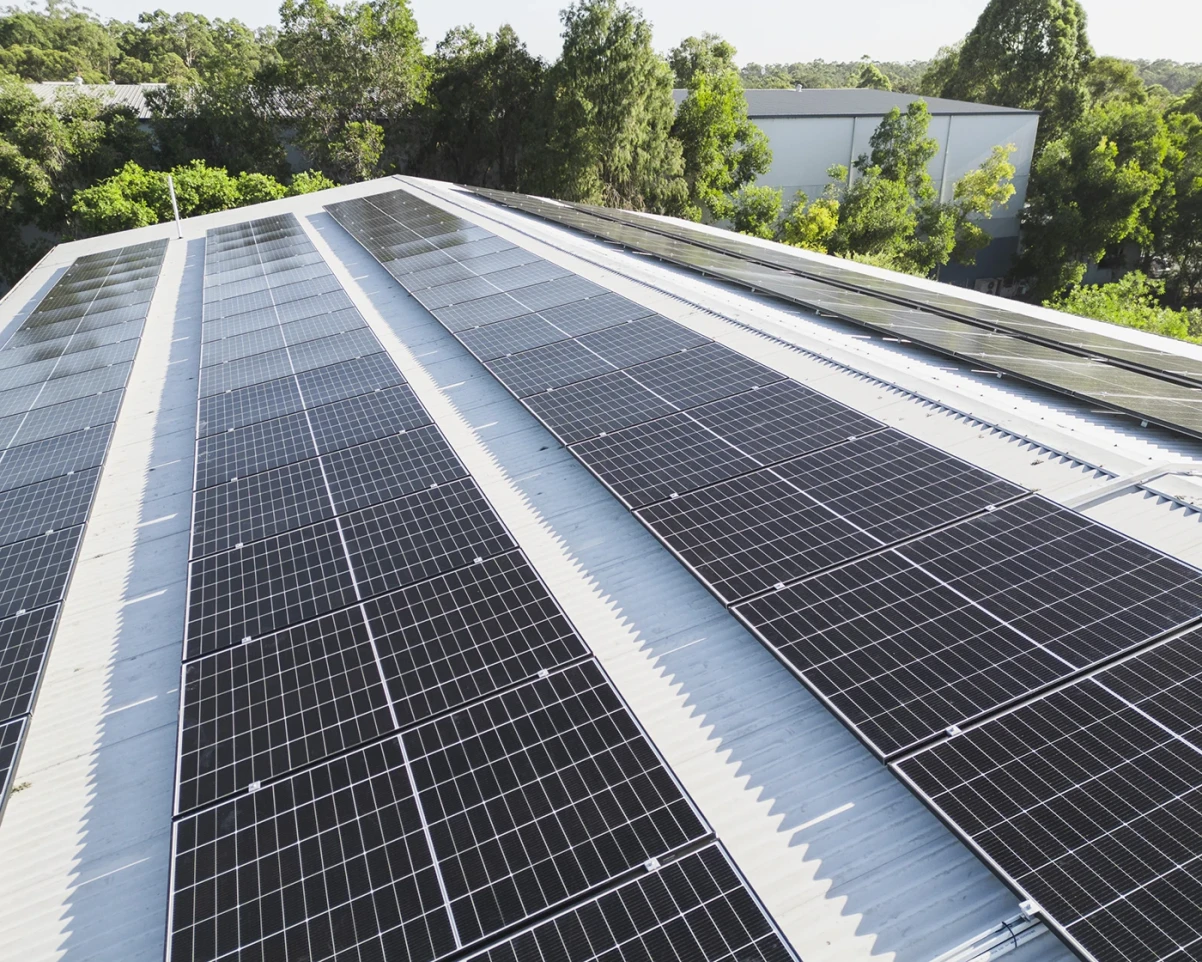 Commercial solar system installation