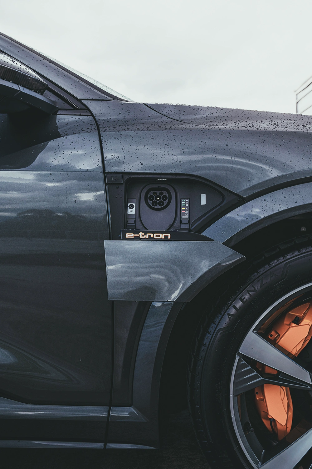 Audi e-tron charging port Audi e-tron charging port