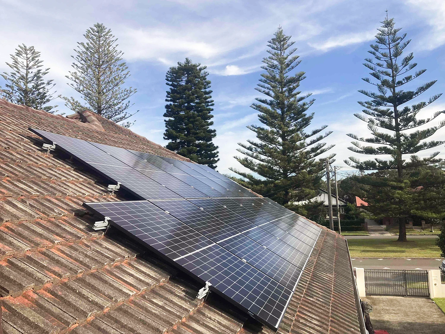 Terracotta solar installation rooftop