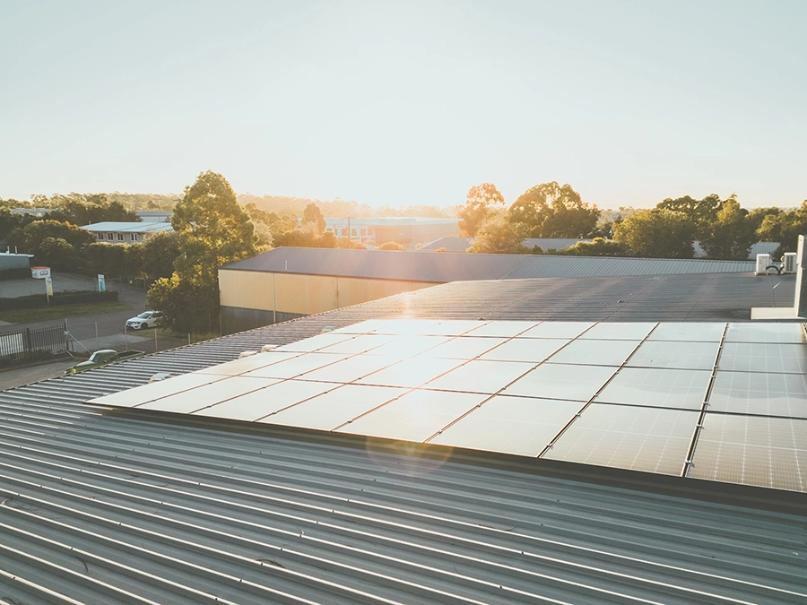 Large scale commercial solar installation Newcastle Hunter region