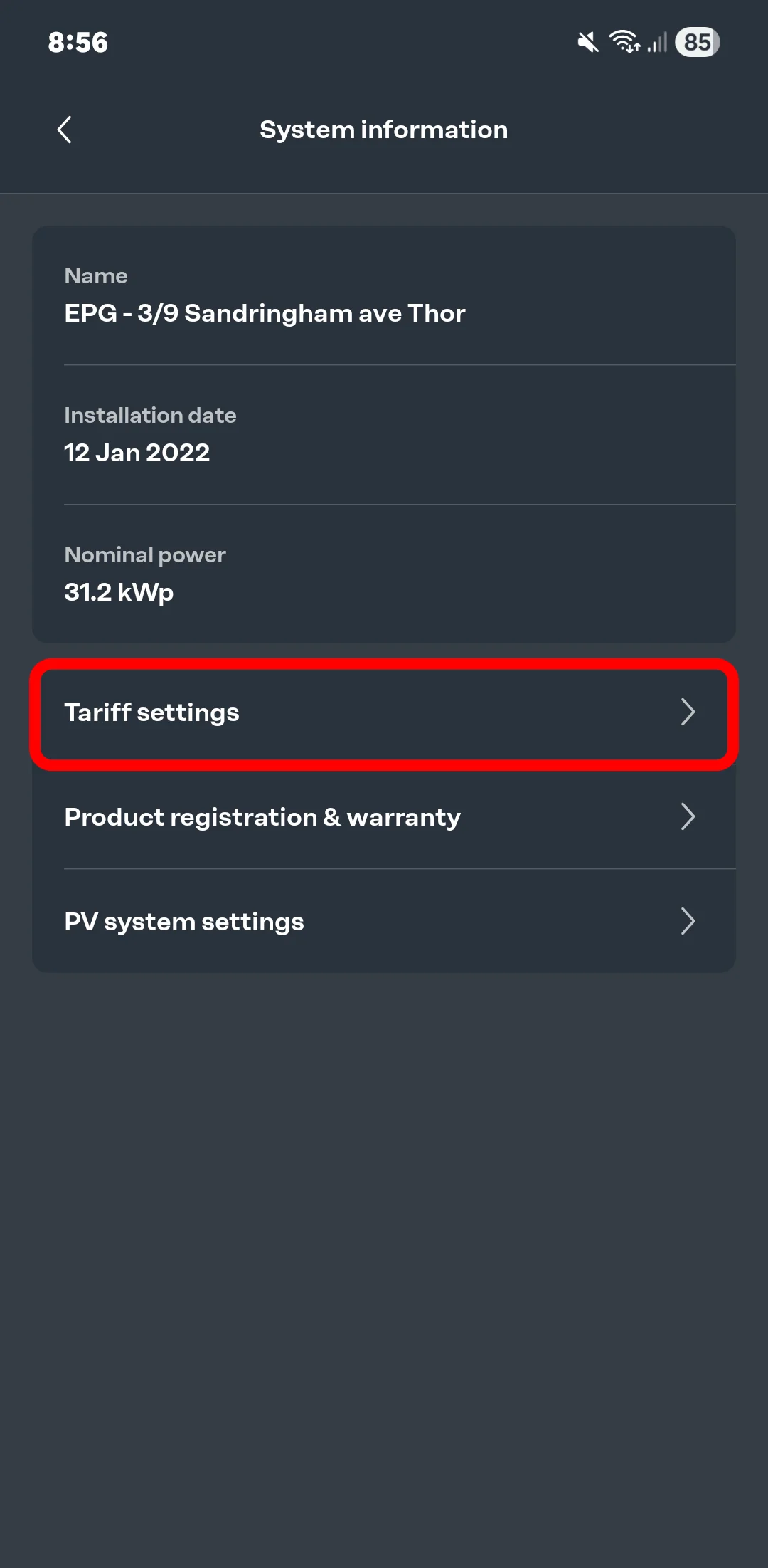 System information