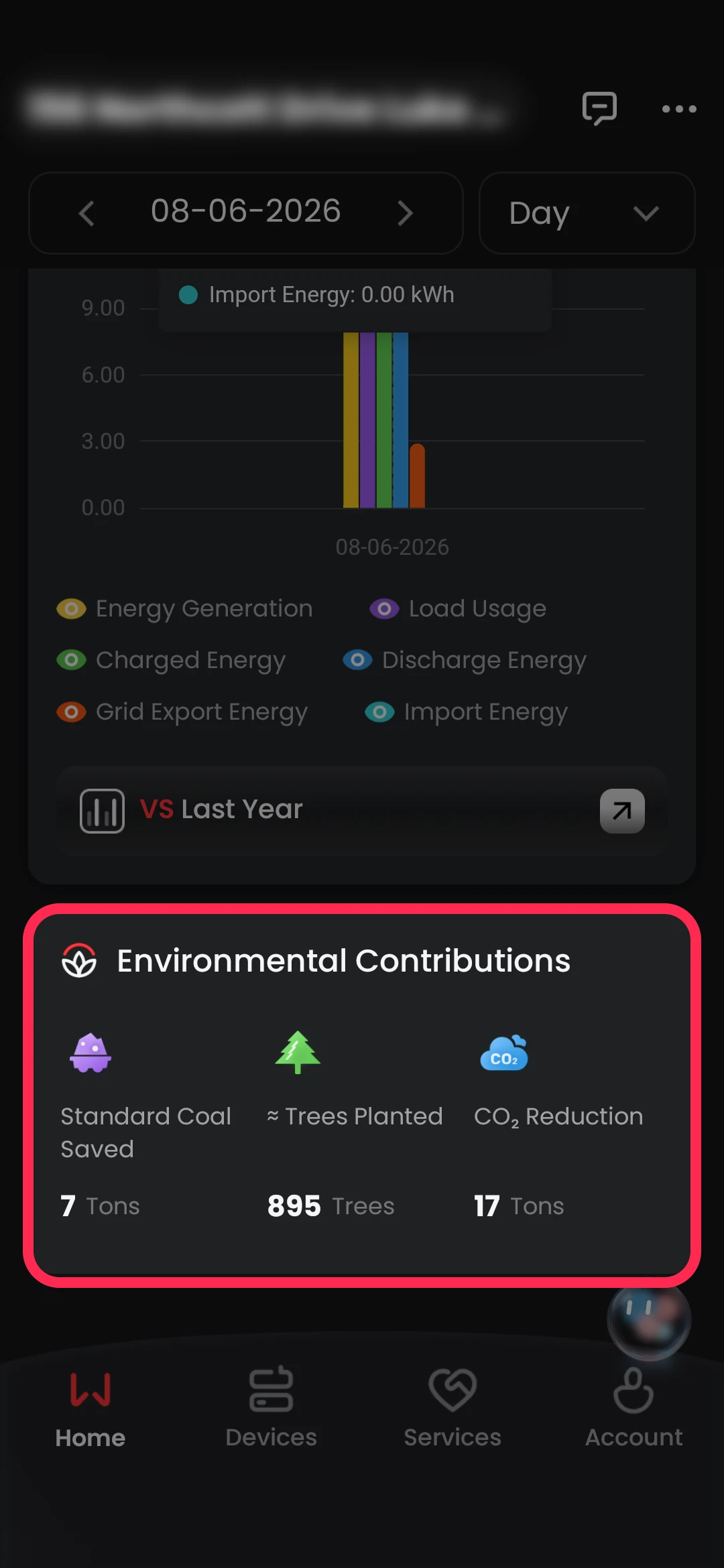 GoodWe solar app environmental contributions