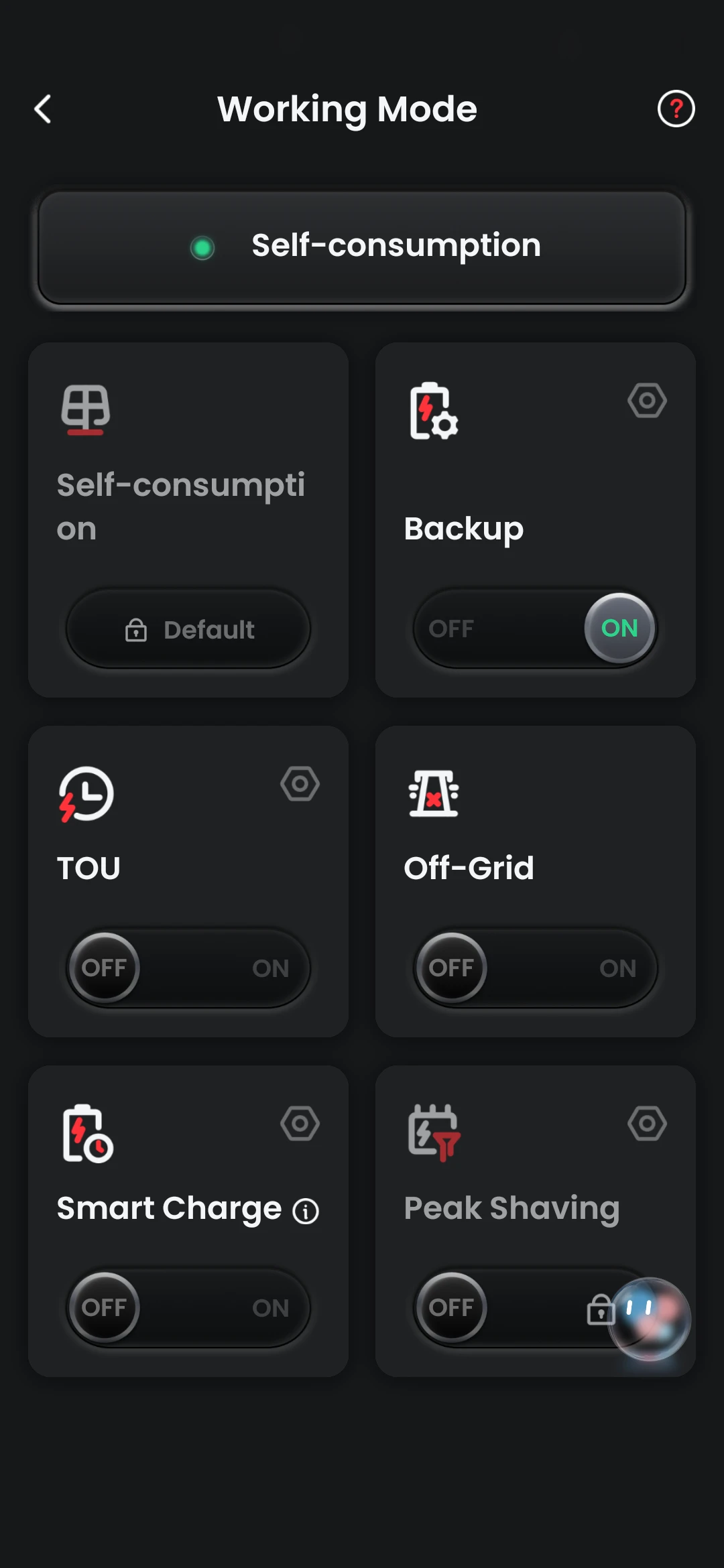 Battery working modes