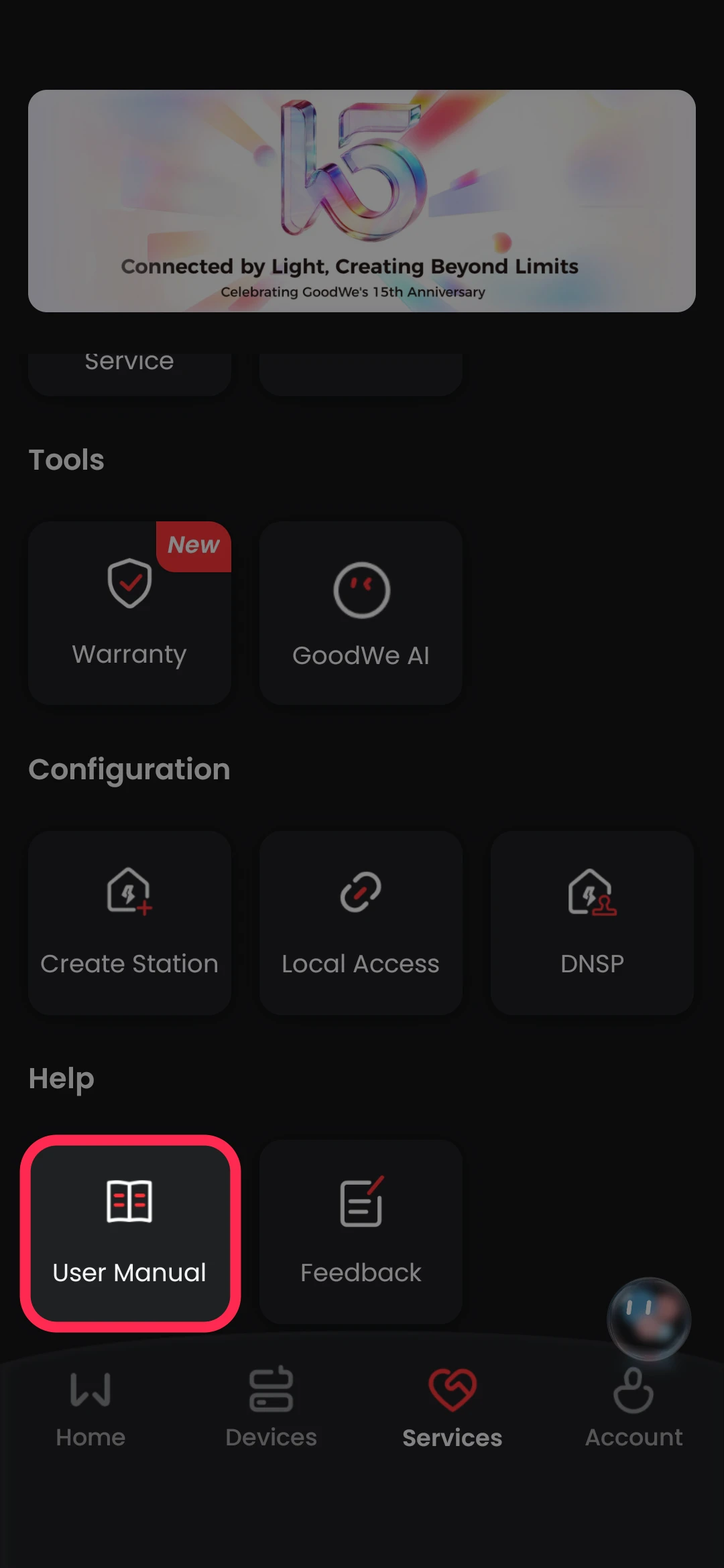 GoodWe SEMS+ services user manual