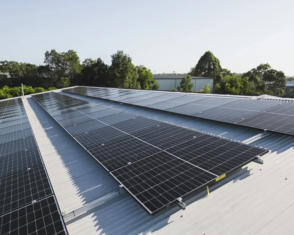 Commercial solar installation
