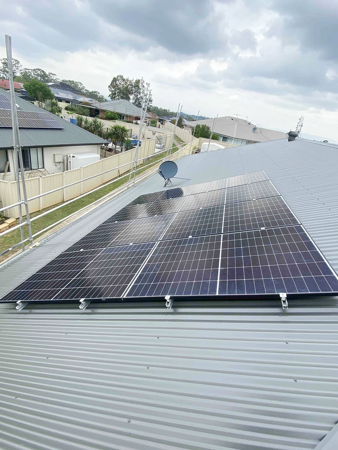 Rooftop PV system installed on a roof
