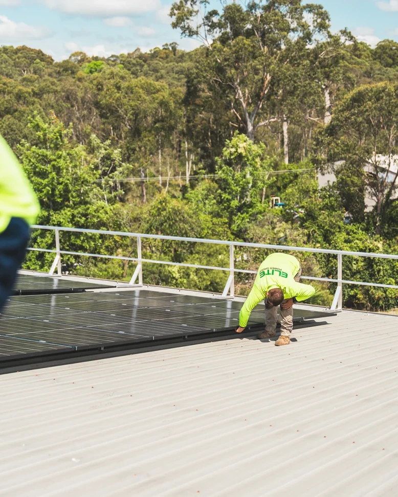 Solar installation on roof