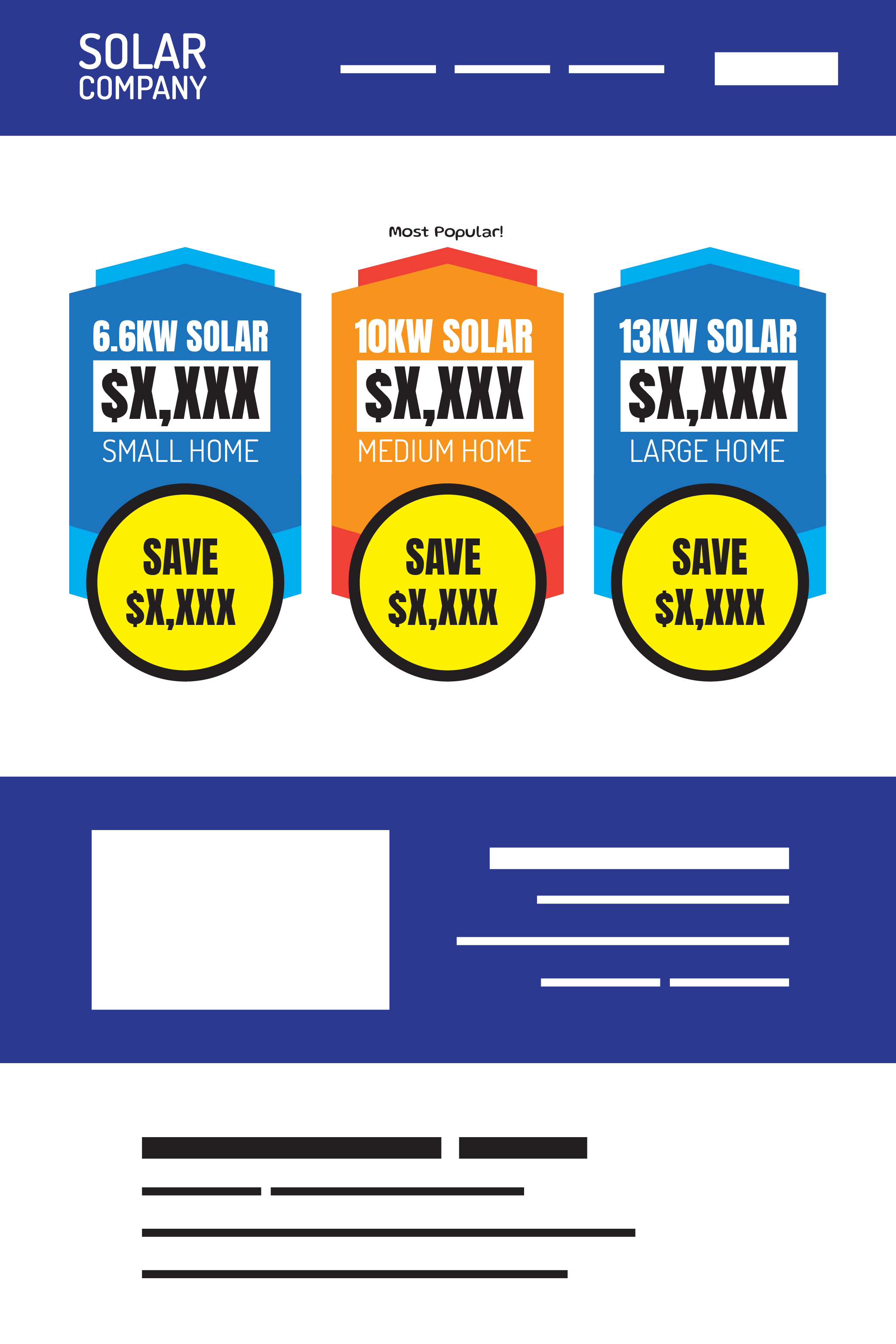 Solar packages for fake solar company