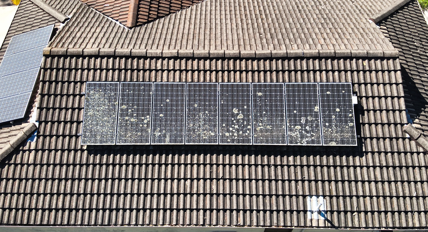Dirty rooftop solar array