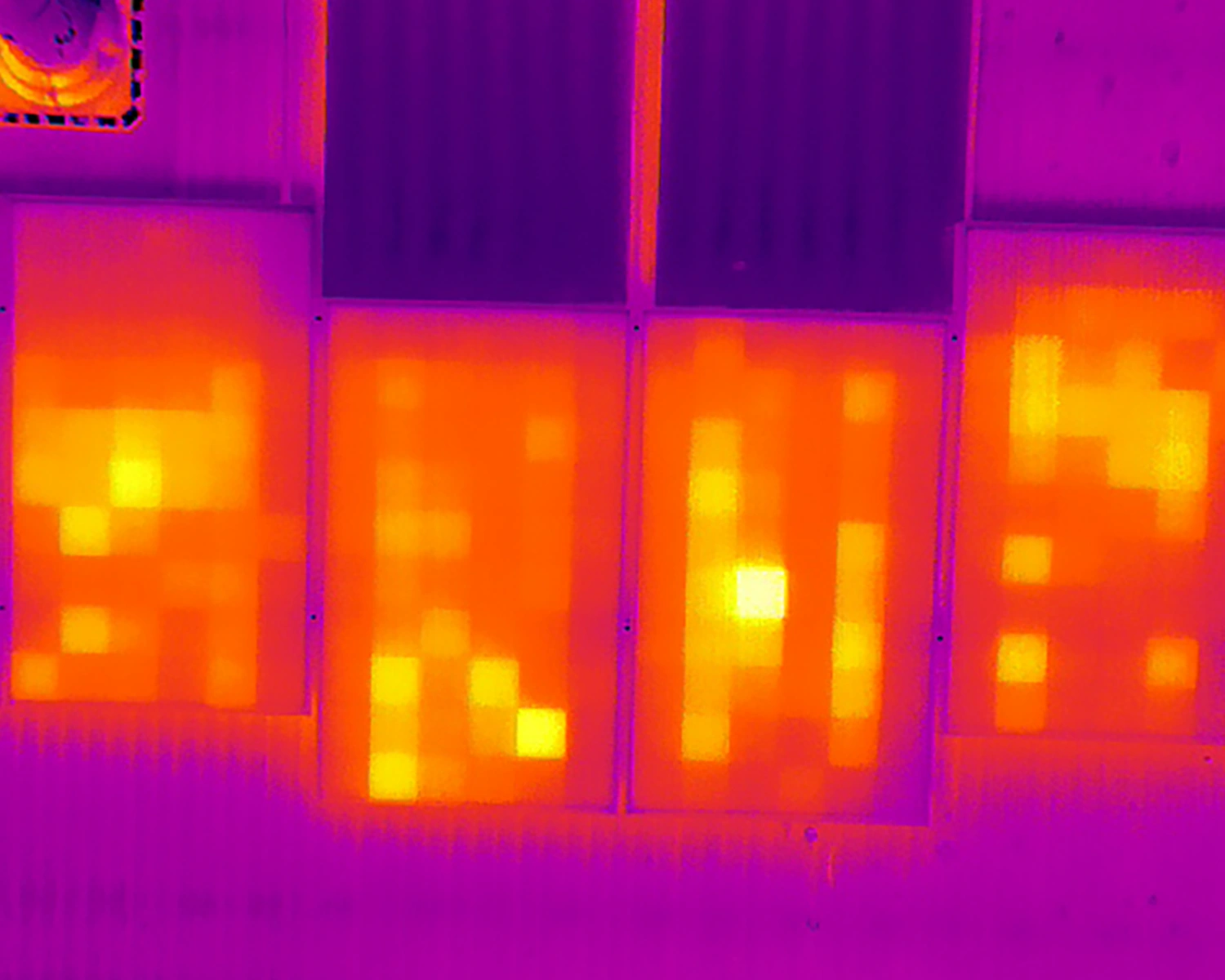 Solar health check with hotspots