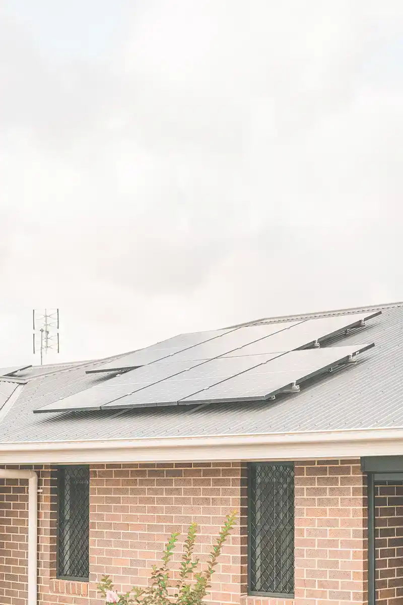 Rooftop Solar energy array installation