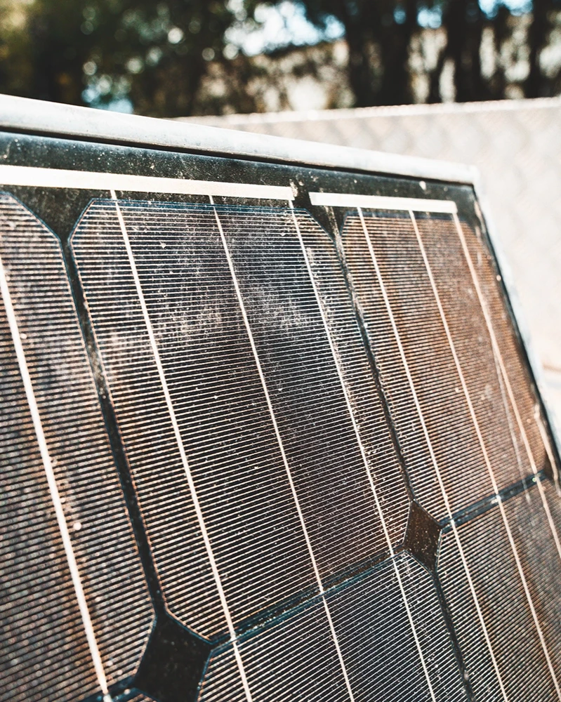 Dirty solar panel
