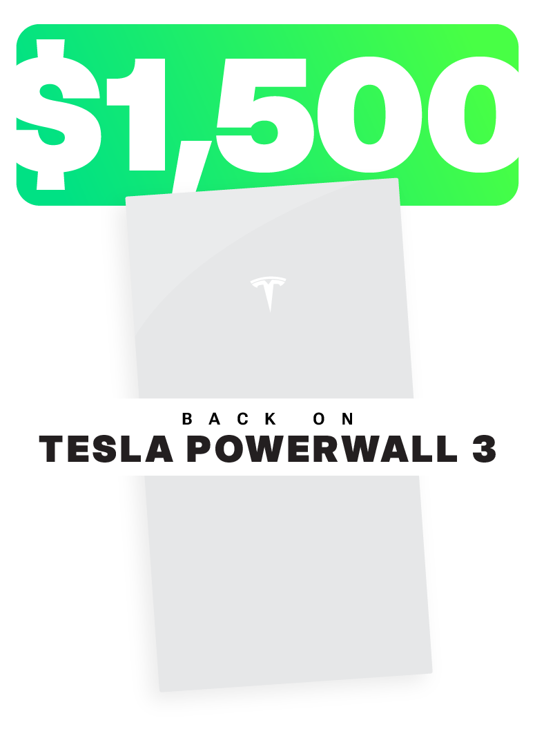 $1500 off Tesla Powerwall 3