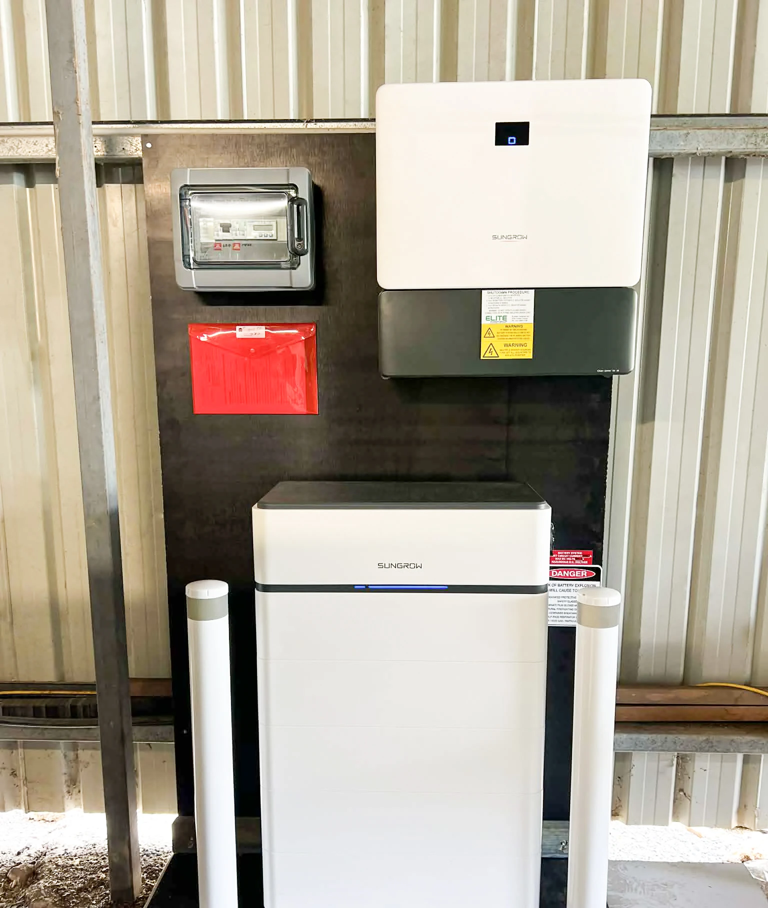 Sungrow battery and inverter home installation