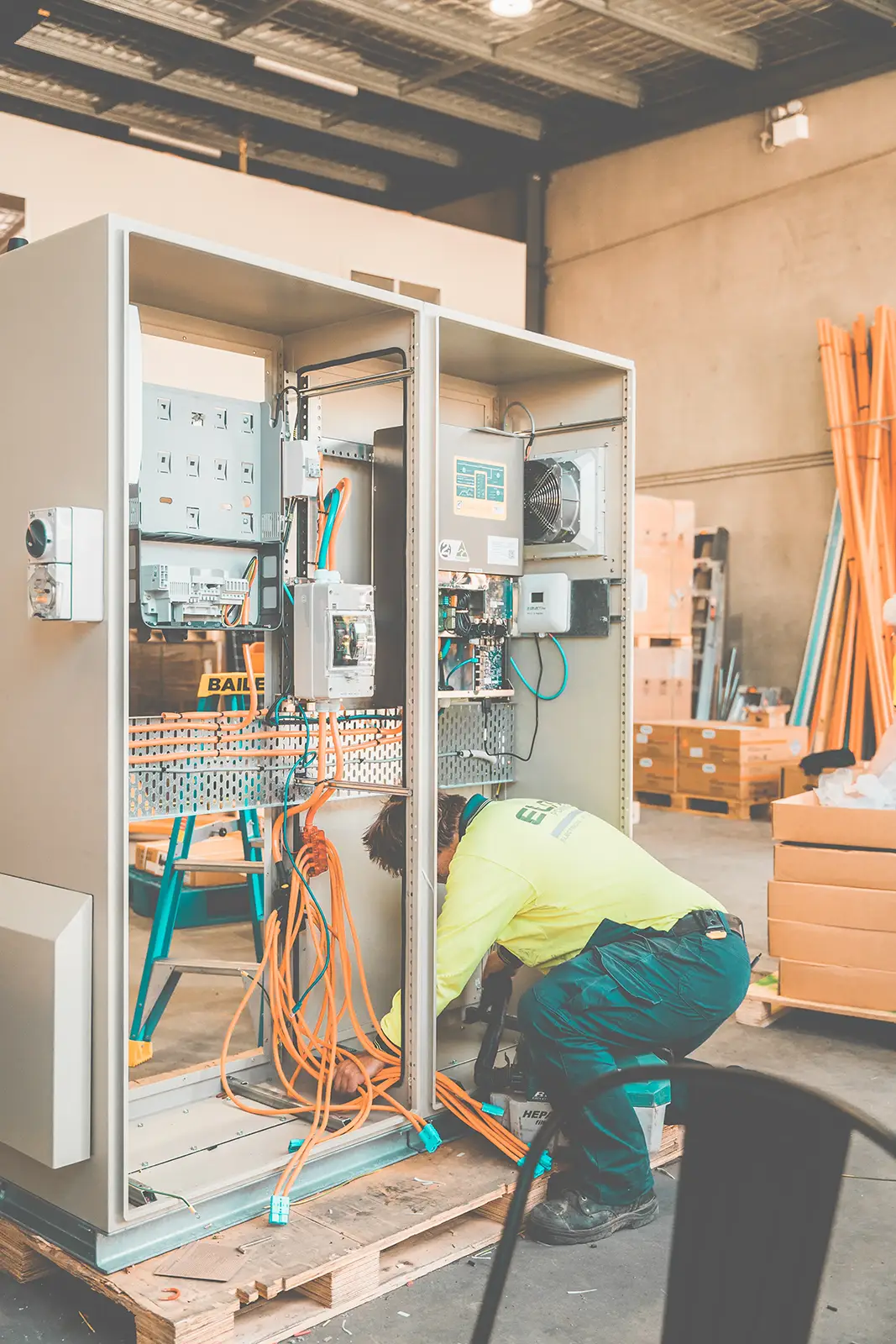 Pre-built off-grid battery backup cabinet system