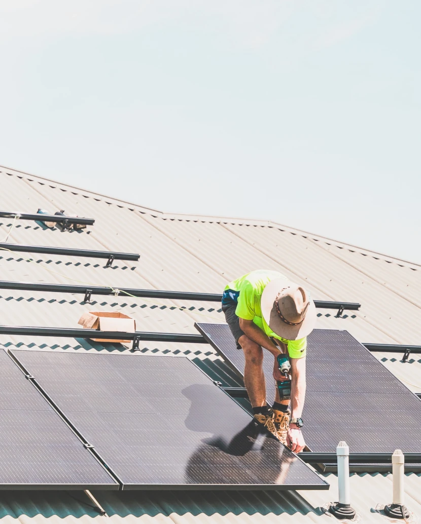 Home solar PV installation