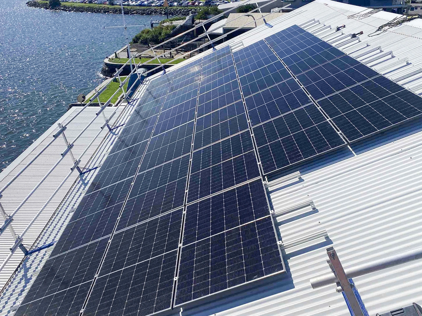 JA Solar panel array installed