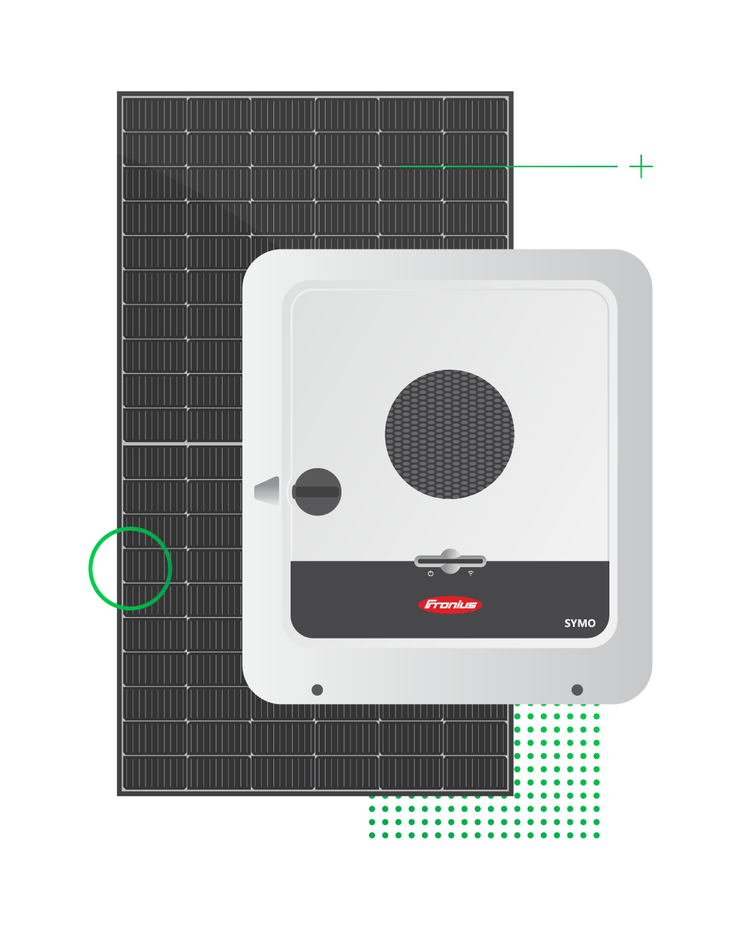 Fronius solar inverter and panel Fronius solar inverter and panel