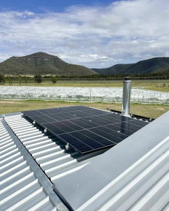 Solar array off-grid vineyards